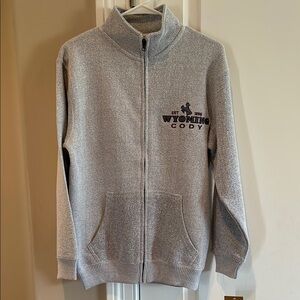 Wyoming Cody Gray Zip-Up Sweatshirt/Jacket Size Small